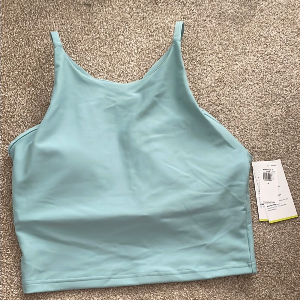 Old Navy Green Fitted Crop Sports Bra